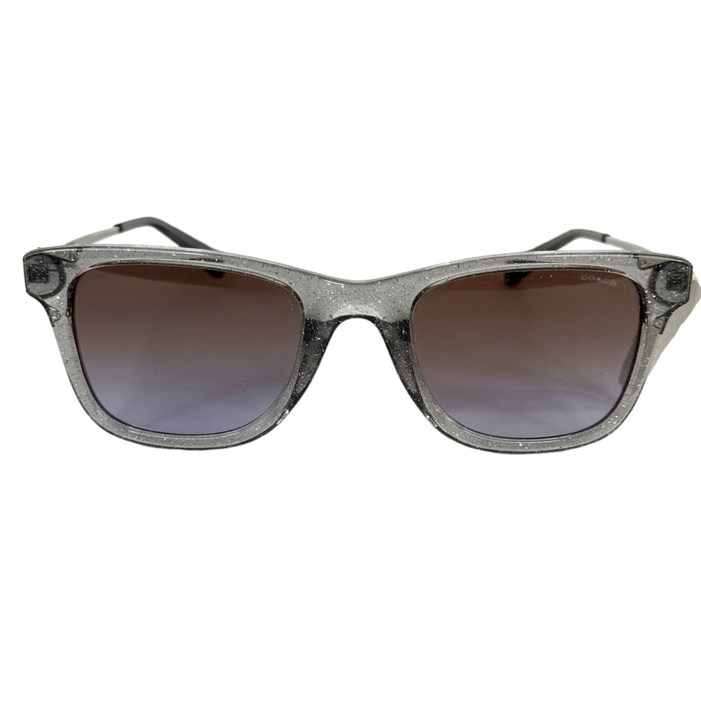 COACH Transparent Grey Glitter Sunglasses HC8279U 556968 NEW 51mm - Picture 3 of 15